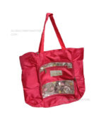 Foldable Shopping Carryalong bag Red Color With Bible Verse - Image 2