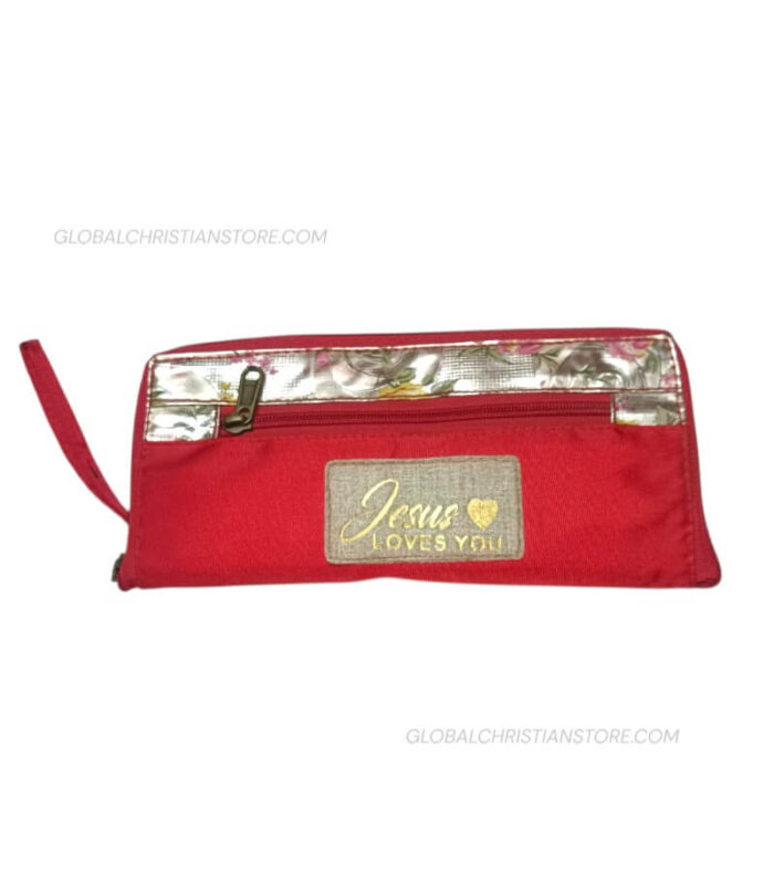 Foldable Shopping Carryalong bag Red Color With Bible Verse - Image 3