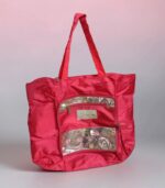 Foldable Shopping Carryalong bag Red Color With Bible Verse - Image 3