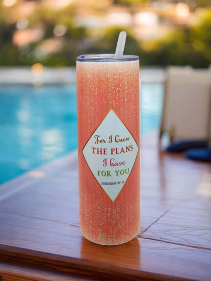 For I Know The Plans That I Have For You and He Has Made Everything Beautiful In Its Time Premium Tumbler With Bible Verse