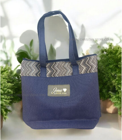 Jean Handbag With Bible Verse Jesus Loves You