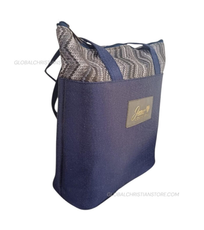 Jean Handbag With Bible Verse - Jesus Loves You - Image 3