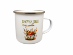 Jehovah Jireh Is My Provider and Jesus Loves Me Metal Mug With Bible Verse
