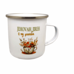 Jehovah Jireh Is My Provider and Jesus Loves Me Metal Mug With Bible Verse