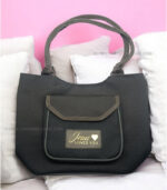 Jesus Loves You Grey Color Ladies Handbag With Bible Verse - Image 2