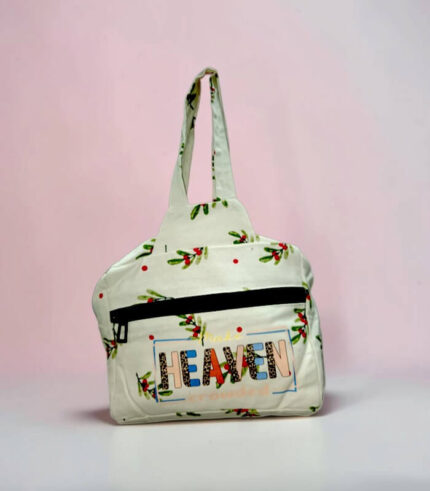Make Heaven Crowded Small Cotton Handbag With Bible Verse
