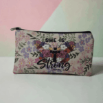She Is Strong Cotton Purse With Bible Verse