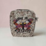 Small Hand Purse With The Bible Verse She Is Strong