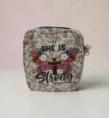 Small Hand Purse With The Bible Verse She Is Strong