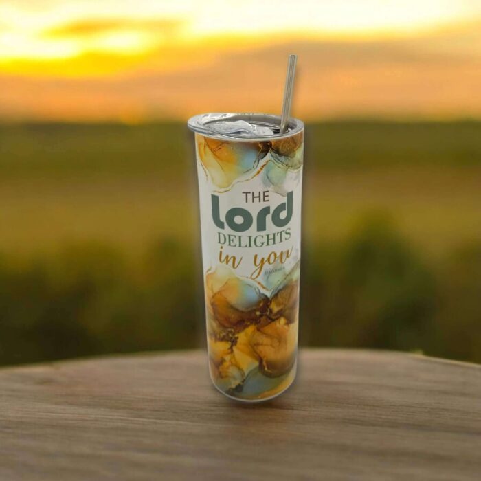 The Lord Delights In You and In Your Presence There Is Fullness Of Joy Premium Tumblers With Bible Verse The Lord Delights In You and In Your Presence There Is Fullness Of Joy Premium Tumblers With Bible Verse