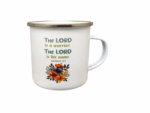 The Lord Is A Warrior The Lord In His Name and Behold I am Doing A New Thing Metal Mug With Bible Verse