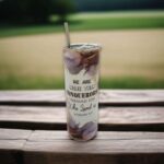 The Unfolding Of Your Words Gives Light and We Are More Than A Conquerors Through Him Who Loved Us Premium Tumbler With Bible Verse - Image 2